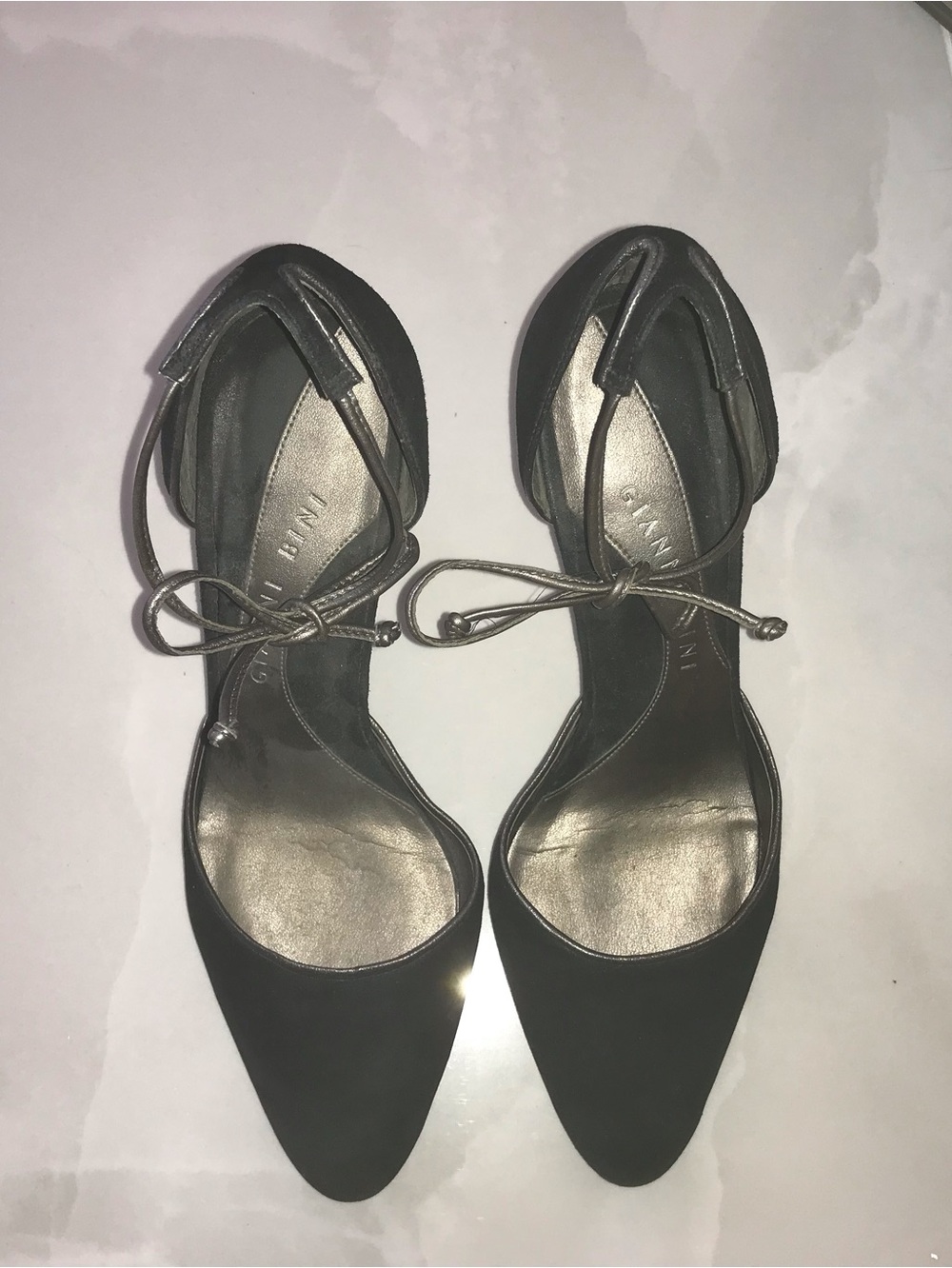 Black suede heels 3 inches